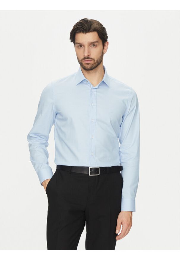 Michael Kors Koszula MK0DS01501 Niebieski Slim Fit. Kolor: niebieski. Materiał: bawełna