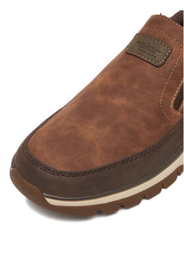 Rieker Półbuty B9350-24 Brązowy. Kolor: brązowy. Materiał: materiał, skóra