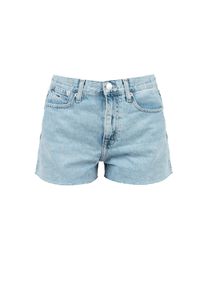 TOMMY HILFIGER - Tommy Jeans Szorty "Hotpant" | DW0DW12458 | Hotpant | Kobieta | Błękitny. Stan: podwyższony. Kolor: niebieski. Materiał: bawełna. Wzór: aplikacja