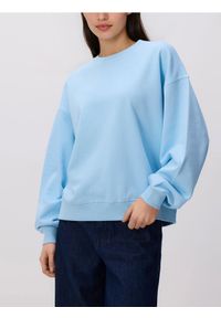 Reserved - Gładka bluza z bawełną - jasnoniebieski. Kolor: niebieski. Materiał: bawełna. Wzór: gładki #1
