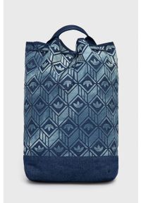adidas Originals plecak damski duży wzorzysty. Kolor: niebieski. Materiał: materiał, włókno