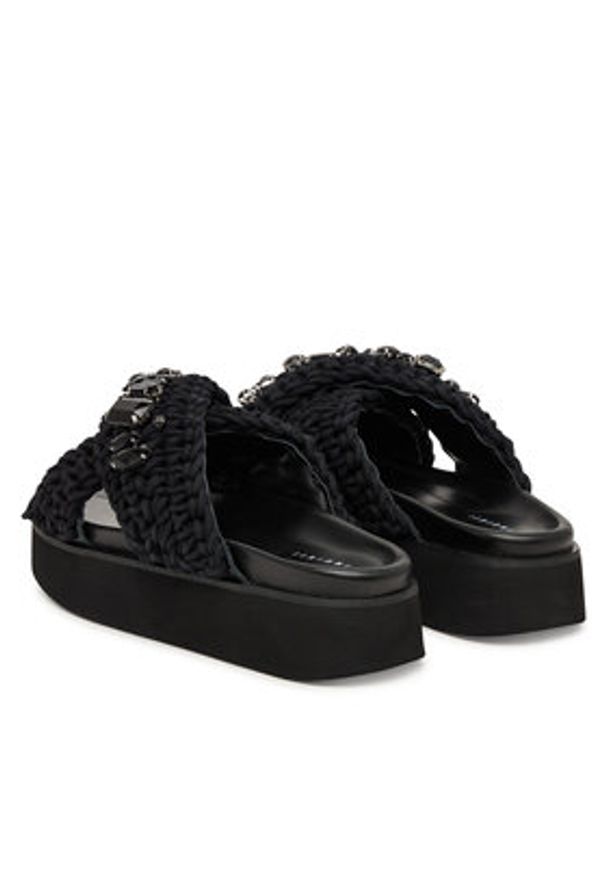 Inuikii Klapki Woven Stones Platform 1004.005.0043 Czarny. Kolor: czarny. Materiał: materiał. Obcas: na platformie