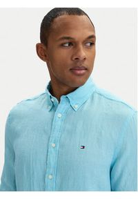 TOMMY HILFIGER - Tommy Hilfiger Koszula MW0MW41530 Niebieski Regular Fit. Kolor: niebieski. Materiał: len #4
