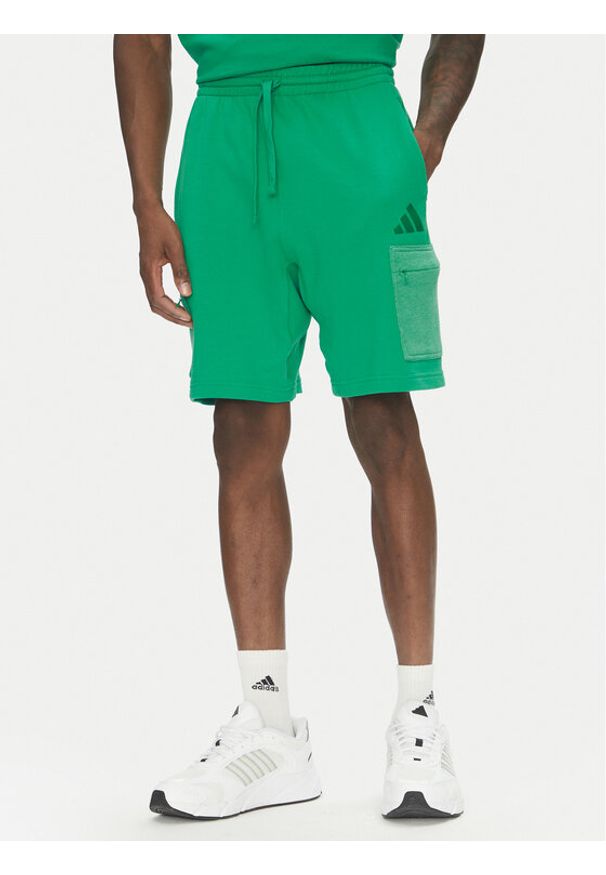 Adidas - adidas T-Shirt ALL SZN Colorblock JJ3676 Zielony Loose Fit. Kolor: zielony. Materiał: bawełna