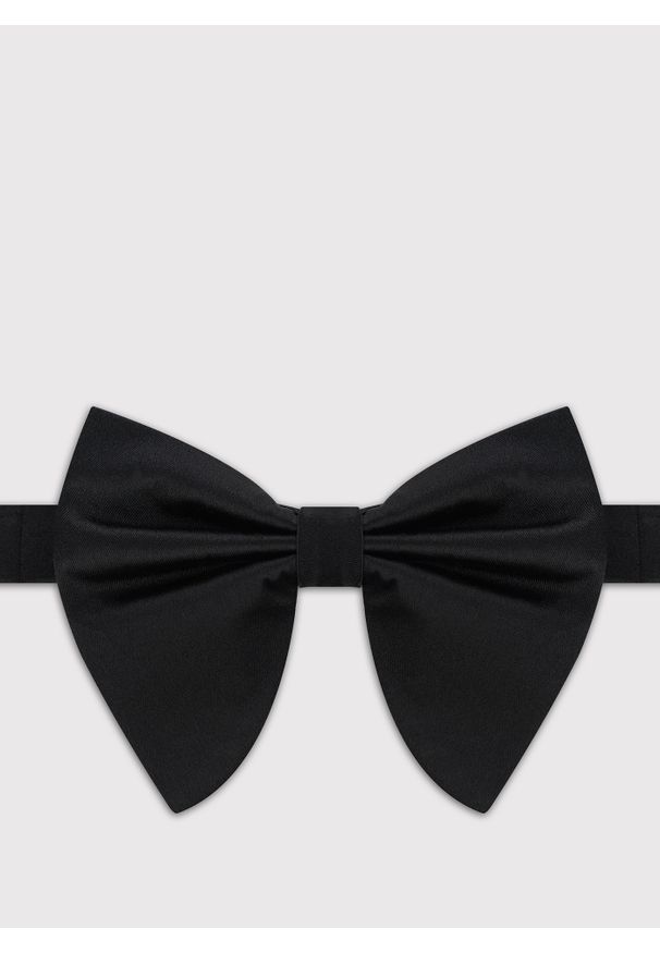 Pako Lorente - PAKO LORENTE – Elegancka czarna mucha męska. Okazja: na wesele, na ślub cywilny, na imprezę. Kolor: czarny. Materiał: jedwab. Wzór: gładki. Styl: elegancki