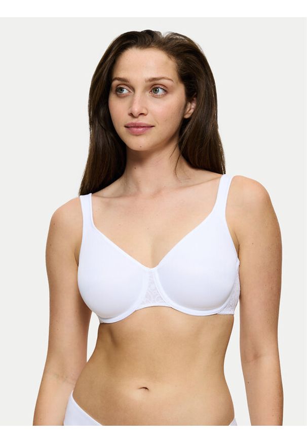 Triumph Biustonosz z fiszbiną Comfort Minimizer 10166827 Biały. Kolor: biały. Materiał: syntetyk