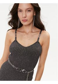 MICHAEL Michael Kors Sukienka dzianinowa MH38208AFB Czarny Slim Fit. Kolor: czarny. Materiał: wiskoza #3