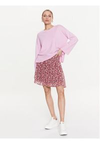 Moss Copenhagen Sweter Dalinda 17430 Różowy Relaxed Fit. Kolor: różowy. Materiał: wiskoza