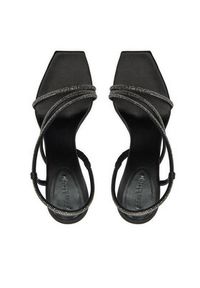 Max Mara Sandały Stark 2424526371600 Czarny. Kolor: czarny. Materiał: materiał #3