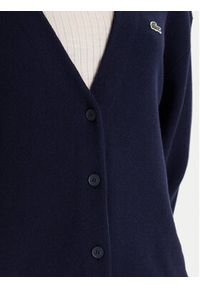 Lacoste Kardigan AF4143 Granatowy Regular Fit. Kolor: niebieski. Materiał: bawełna #5
