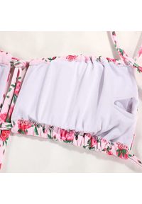 Intica - Bikini plażowe z regulowanym wiązaniem Kellie. Kolor: różowy. Materiał: materiał. Wzór: paski #8