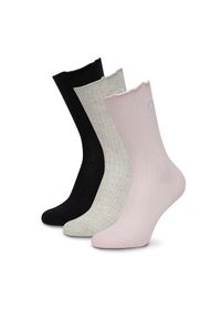 Zestaw 3 par wysokich skarpet unisex Roxy. Kolor: różowy