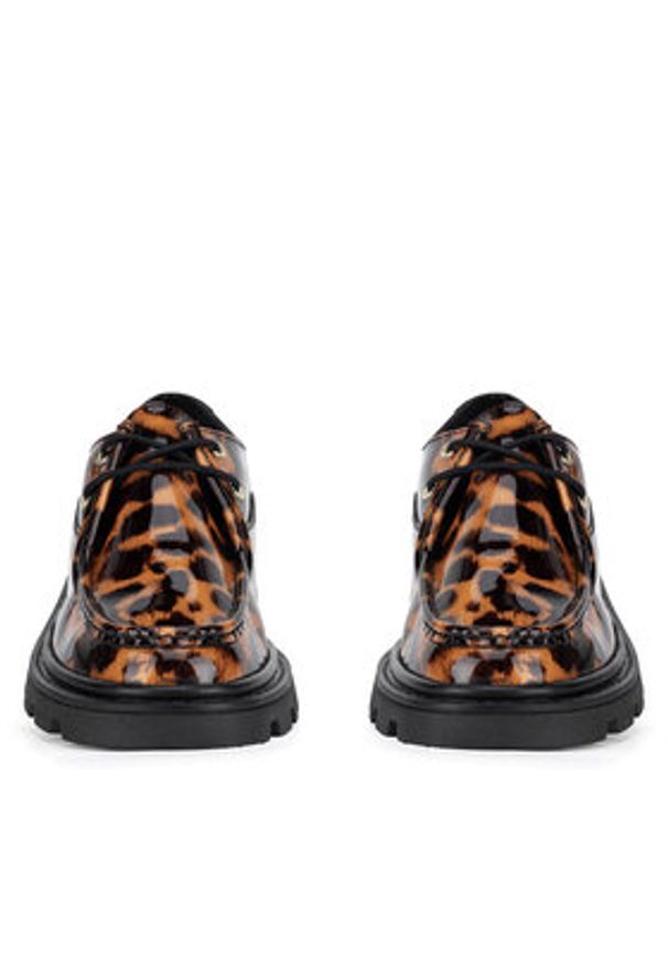 Eva Minge Półbuty EMAN-115992 Brązowy. Kolor: brązowy. Materiał: skóra, lakier