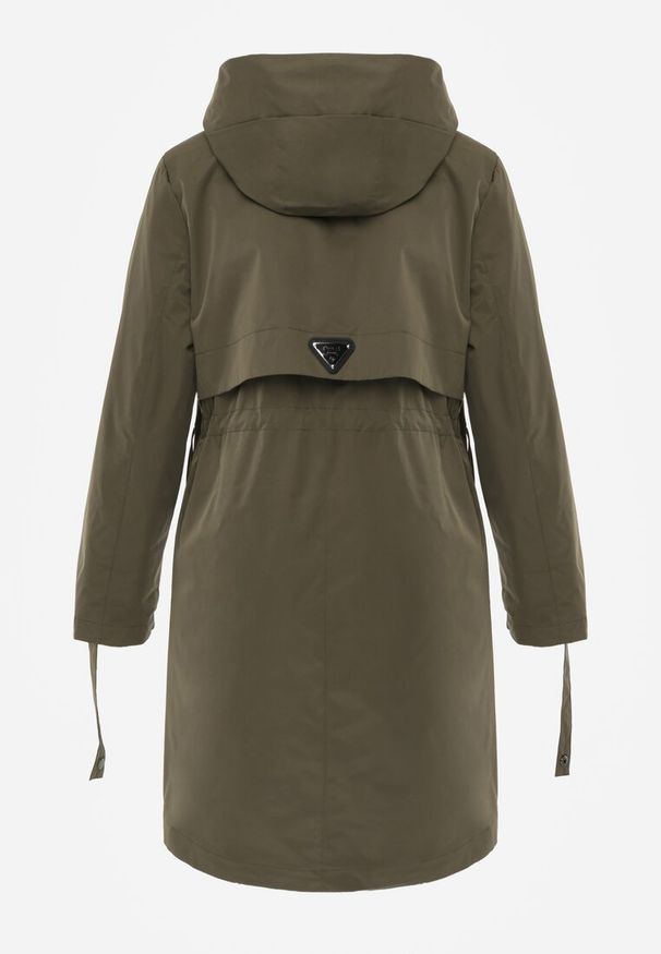 Renee - Zielona Przejściowa Kurtka Parka z Rękawami z Możliwością Podpięcia Tinarae. Okazja: na spacer. Kolor: zielony