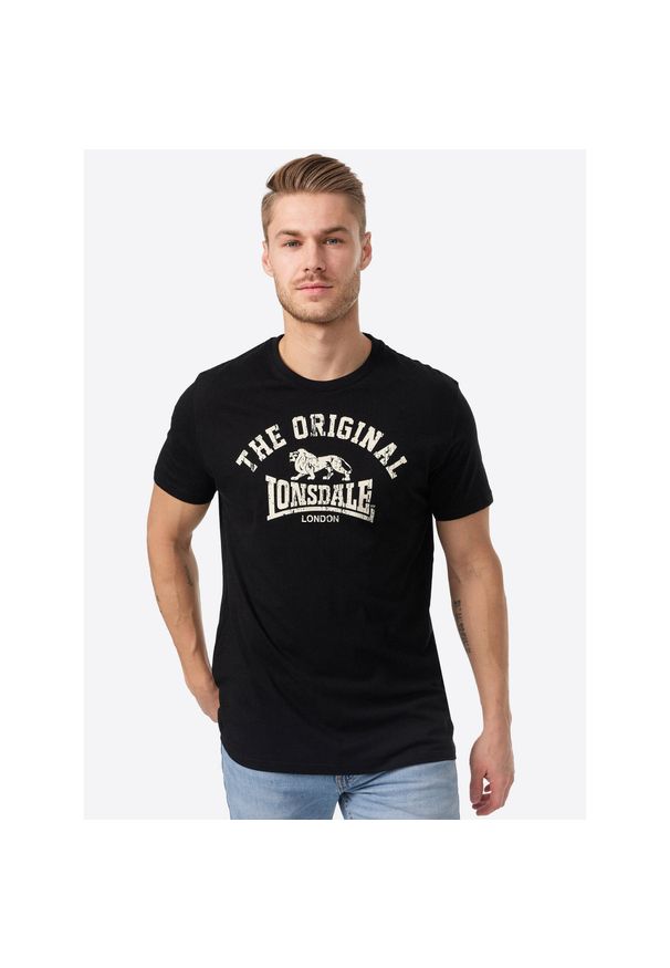 Koszulka Lonsdale Original. Kolor: czarny. Materiał: bawełna