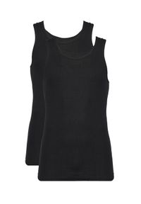 Resteröds Komplet 2 tank topów 7027 1 Czarny Slim Fit. Kolor: czarny. Materiał: bawełna