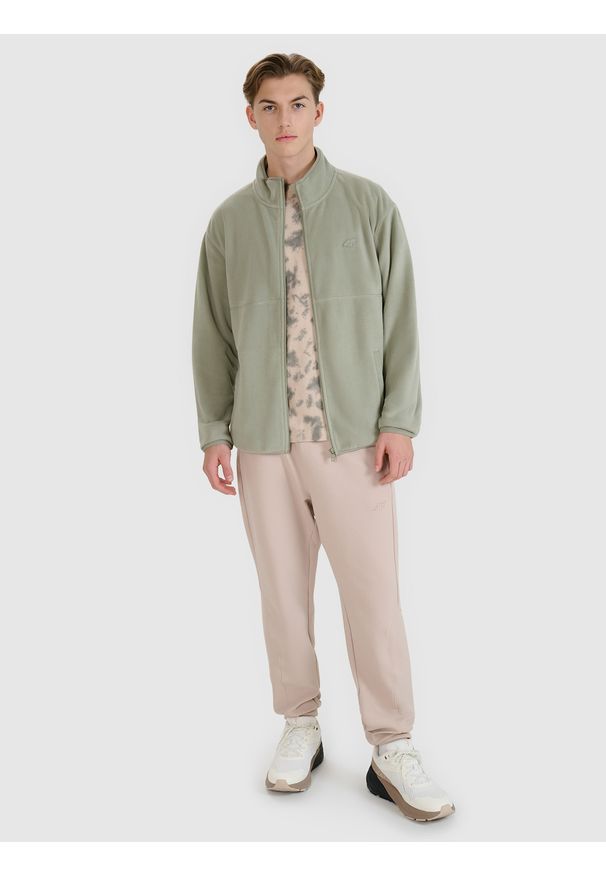 4f - 4F Polar regular ze stójką męski - oliwkowy L. Typ kołnierza: kołnierzyk stójkowy. Kolor: brązowy, oliwkowy, wielokolorowy. Materiał: polar. Wzór: gładki. Sezon: zima. Sport: snowboard, narciarstwo, wspinaczka, turystyka piesza