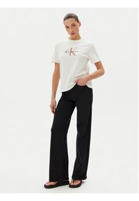 Calvin Klein Jeans T-Shirt LV047B865G Biały Relaxed Fit. Kolor: biały. Materiał: bawełna #3