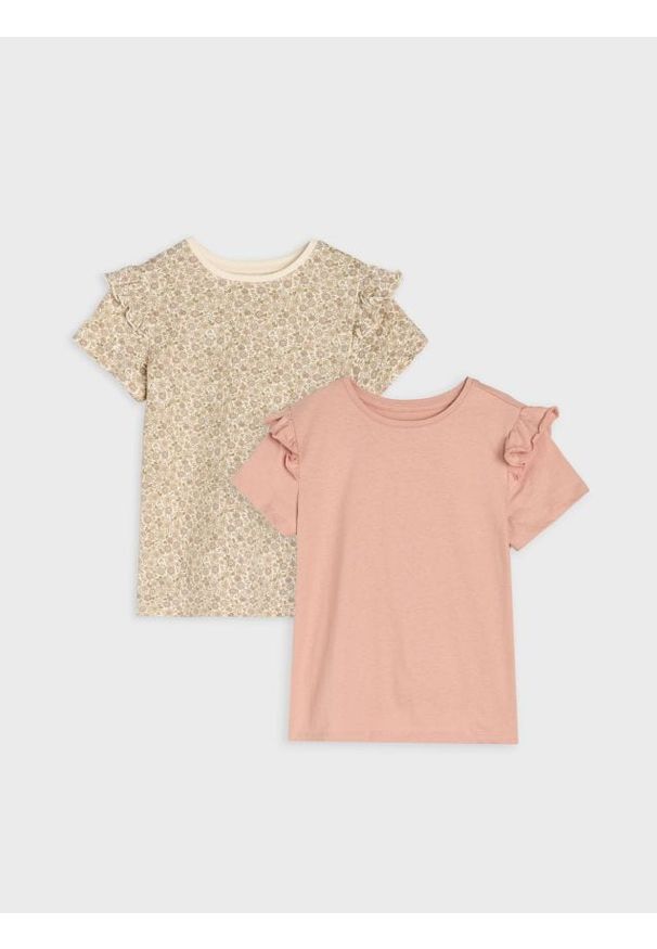 Sinsay - Bawełniana koszulka 2 pack - wielobarwny. Materiał: bawełna
