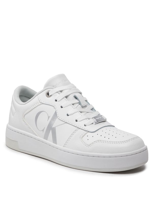 Sneakersy Calvin Klein Jeans Basket Cupsole Bold Mono Lth Wn YW0YW00846 Bright White YAF. Kolor: biały. Materiał: skóra