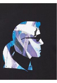 Karl Lagerfeld - KARL LAGERFELD T-Shirt 755404 533221 Czarny Regular Fit. Typ kołnierza: dekolt w karo. Kolor: czarny. Materiał: bawełna #4