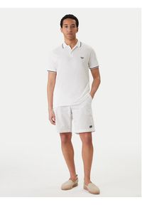 Emporio Armani Polo EM001380 AF20424 U0002 Biały Regular Fit. Typ kołnierza: polo. Kolor: biały. Materiał: bawełna #4