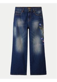 Desigual Jeansy Aimar 24WWDD18 Granatowy Wide Leg. Kolor: niebieski #4