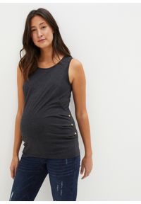 bonprix - Top ciążowy i do karmienia, z guzikami. Kolekcja: moda ciążowa. Kolor: czarny #1