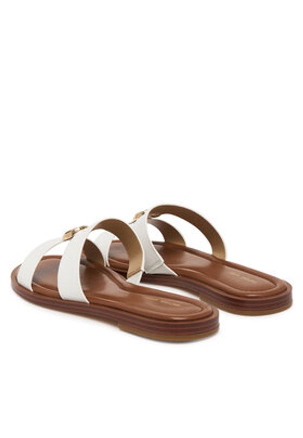 MICHAEL Michael Kors Klapki Ering Flat 40S6ERFS2L Biały. Kolor: biały. Materiał: skóra