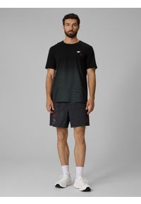 4f - 4F T-shirt regular z nadrukiem męski - czarny L. Okazja: na co dzień. Kolor: czarny. Materiał: materiał. Wzór: nadruk. Styl: casual, sportowy #2