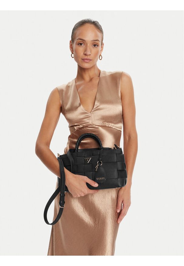 Guess Torebka Maylee HWWG96 61060 Czarny. Kolor: czarny. Materiał: skórzane