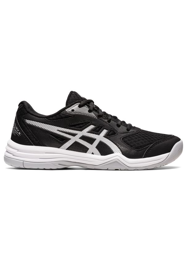 Buty do badmintona damskie Asics Upcourt 5. Kolor: wielokolorowy, czarny, szary