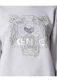 Kenzo - KENZO - Bluza z tygrysem. Okazja: na co dzień. Kolor: szary. Materiał: jeans, bawełna. Wzór: aplikacja, nadruk. Styl: klasyczny, casual #2
