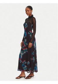 Desigual Sukienka codzienna Watercolor Lacroix 25WWVK03 Czarny Regular Fit. Okazja: na co dzień. Kolor: czarny. Materiał: syntetyk. Typ sukienki: proste. Styl: casual