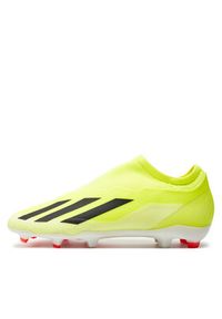 Adidas - adidas Buty X Crazyfast League Laceless Firm Ground Boots IG0622 Żółty. Kolor: żółty. Materiał: materiał #6