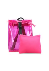 Rieker H1545-31 pink, plecak damski. Kolor: różowy. Rodzaj torebki: do ręki