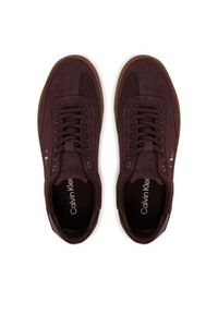 Calvin Klein Sneakersy Low Pro Cups Lace Up Sue Mix Mg HW0HW02683 Bordowy. Kolor: czerwony. Materiał: zamsz, skóra