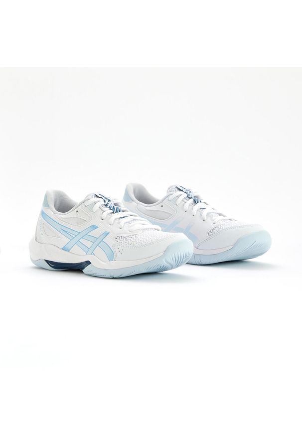 Asics - Chaussures pour Sport d'intérieur Femme, Gel Rocket 12 bleu blanc. Materiał: mesh
