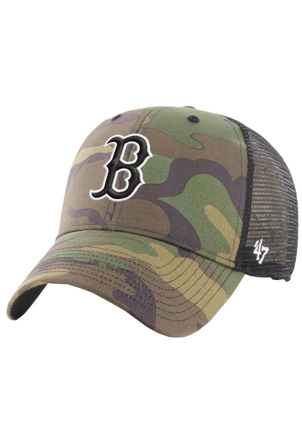Męska czapka z daszkiem 47 Brand MLB Boston Red Sox Cap. Kolor: zielony. Materiał: bawełna, poliester