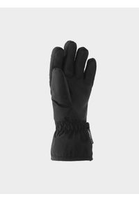 4f - Rękawice narciarskie Thinsulate© dziewczęce - czarne. Kolor: czarny. Materiał: materiał, syntetyk. Technologia: Thinsulate. Sport: narciarstwo