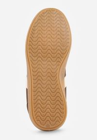 Renee - Brązowe Sneakersy Typu Tenisówki Ozdobione Paskami po Bokach Fefia. Okazja: na co dzień. Zapięcie: pasek. Kolor: brązowy. Materiał: jeans. Wzór: aplikacja. Sezon: wiosna #9