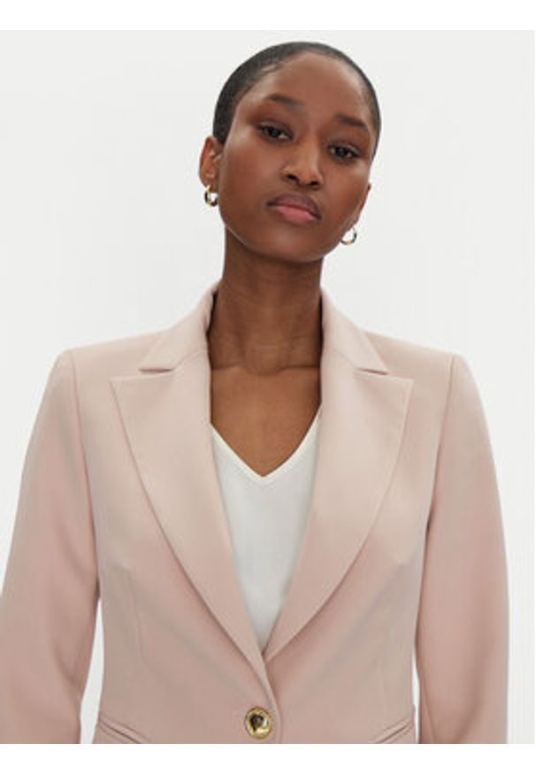 Rinascimento Marynarka CFC0122735003 Różowy Regular Fit. Kolor: różowy. Materiał: syntetyk