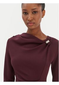 Rinascimento Sukienka koktajlowa CFC0126572003 Bordowy Slim Fit. Kolor: czerwony. Materiał: syntetyk. Styl: wizytowy #2