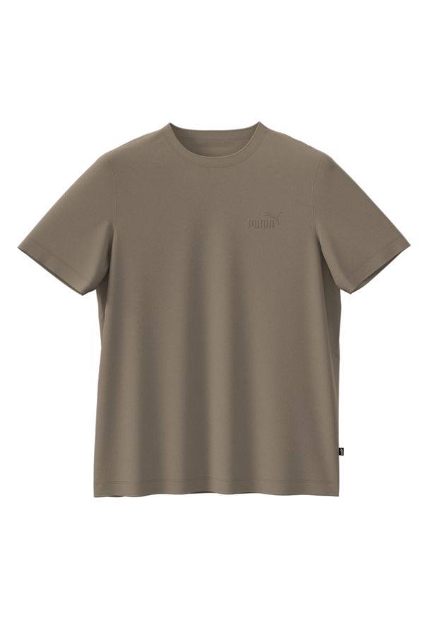 Puma - Męska koszulka z waflowym splotem ESS ELEVATED PUMA Oak Branch Beige. Kolor: beżowy. Wzór: ze splotem. Sport: joga i pilates