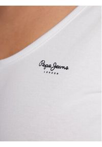 Pepe Jeans Bluzka Corine PL505306 Biały Regular Fit. Kolor: biały. Materiał: bawełna