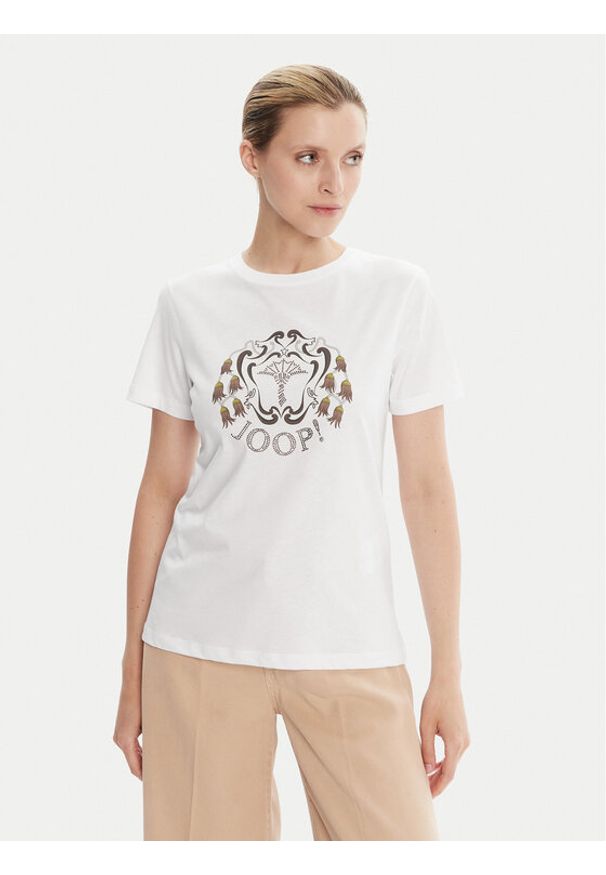 JOOP! T-Shirt 58 253JE58Tippy 30047767 Biały Slim Fit. Kolor: biały. Materiał: bawełna