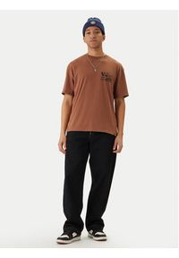 DC Shoes T-Shirt Parts Dep EDYZT04366 Brązowy Regular Fit. Kolor: brązowy. Materiał: bawełna #4