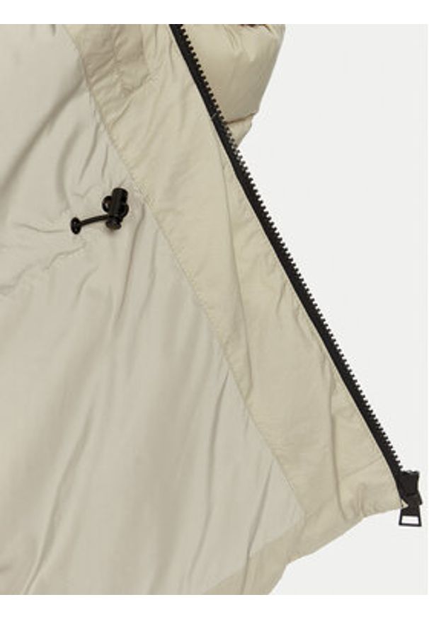 Karl Lagerfeld - KARL LAGERFELD Kurtka puchowa 246W1513 Beżowy Slim Fit. Typ kołnierza: dekolt w karo. Kolor: beżowy. Materiał: syntetyk