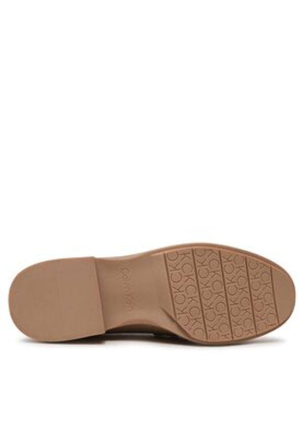 Calvin Klein Loafersy Rubber Sole Loafer W/Hw HW0HW01791 Beżowy. Kolor: beżowy. Materiał: skóra