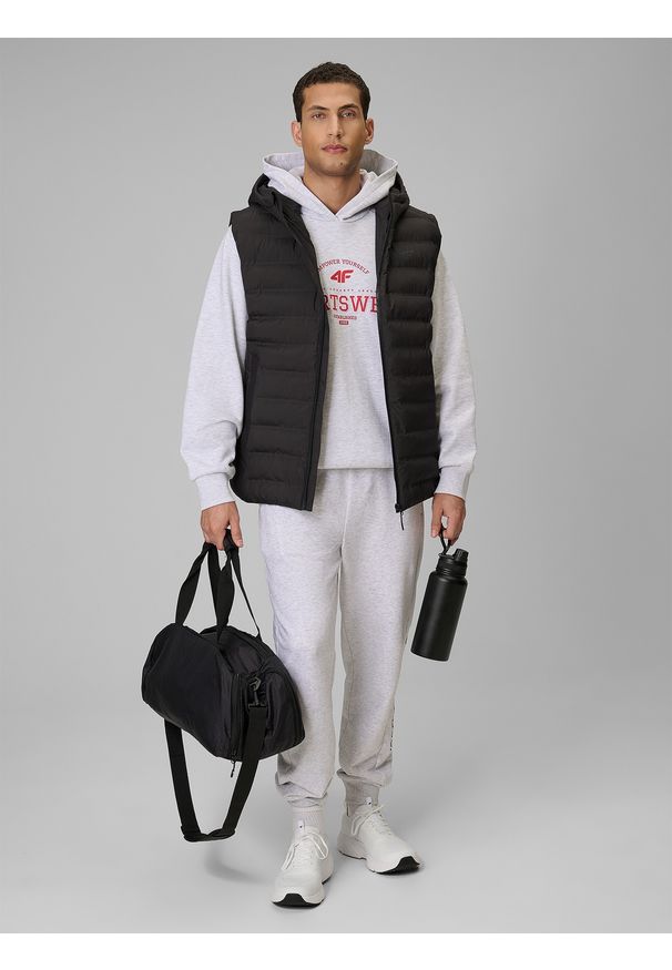 4f - 4F Bezrękawnik z wypełnieniem syntetycznym męski - czarny XL. Kolor: czarny. Materiał: syntetyk. Długość rękawa: bez rękawów